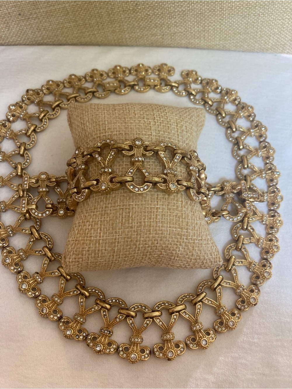 Christian Dior High End Maximalist Statement Necklace Bracelet Set
